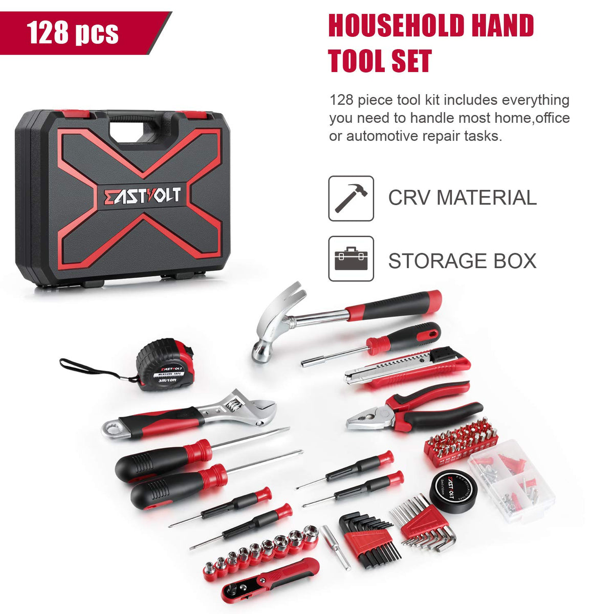 Eastvolt claw hammer and cutting pliers ready for everyday home repairs.
