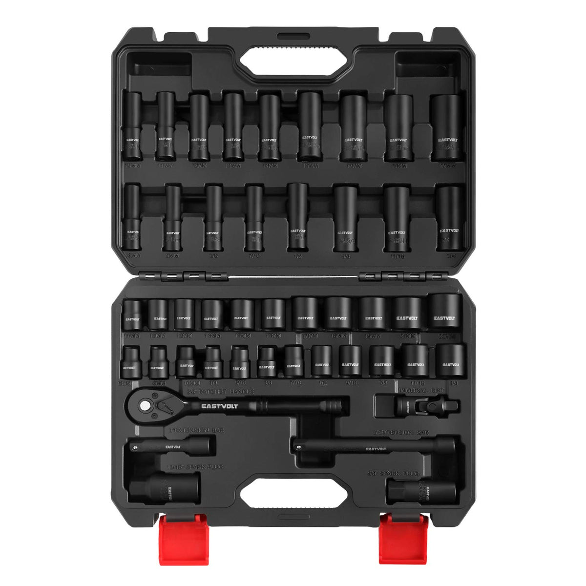 Eastvolt pear-head 72-teeth ratchet enables smooth reversibility in tight spaces.