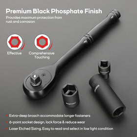Eastvolt spark plug sockets included for automotive maintenance tasks.