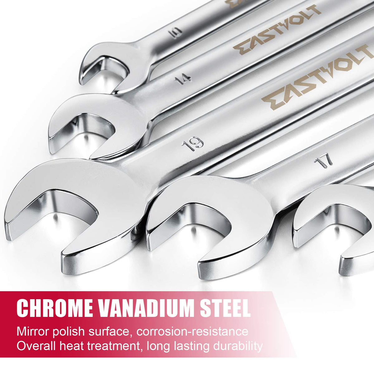 Eastvolt toolbox included keeps wrenches organized and portable