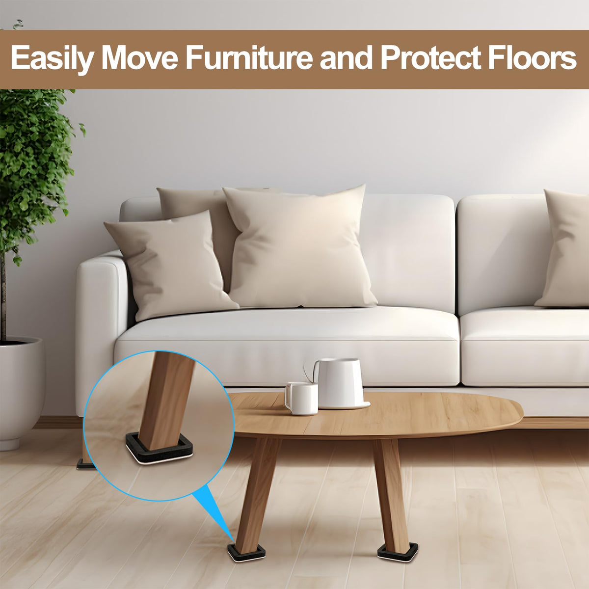 EASTWONDER multi-surface compatibility makes it ideal for sofas, beds, tables on hard floors.