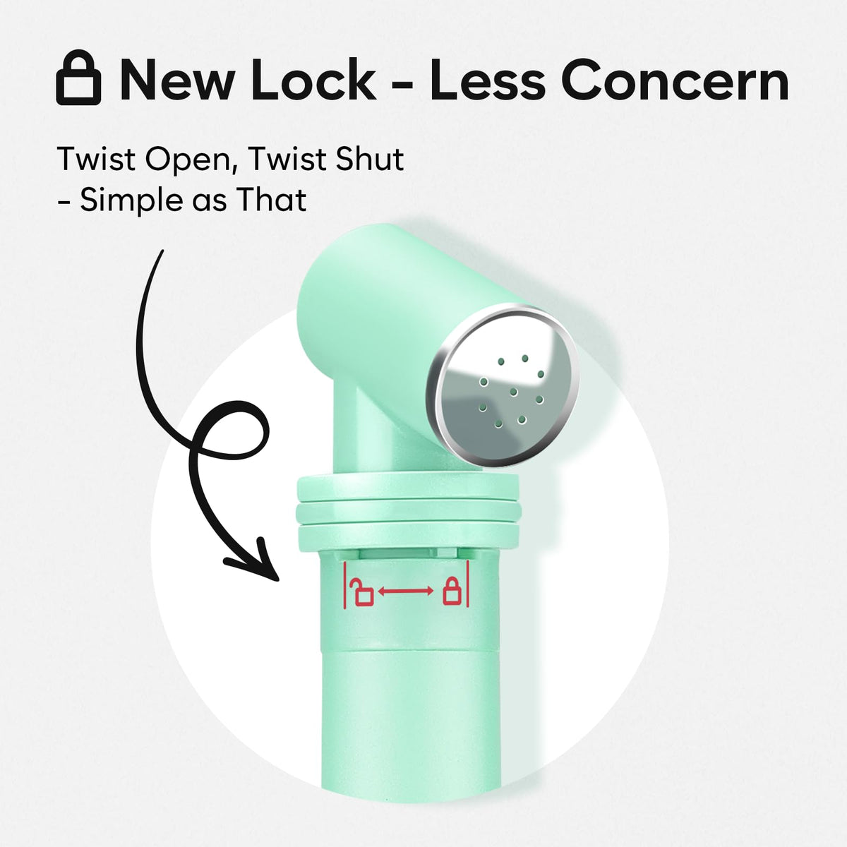 Easy@Home EPB-01 green bottle cap locked showing leak-proof security.