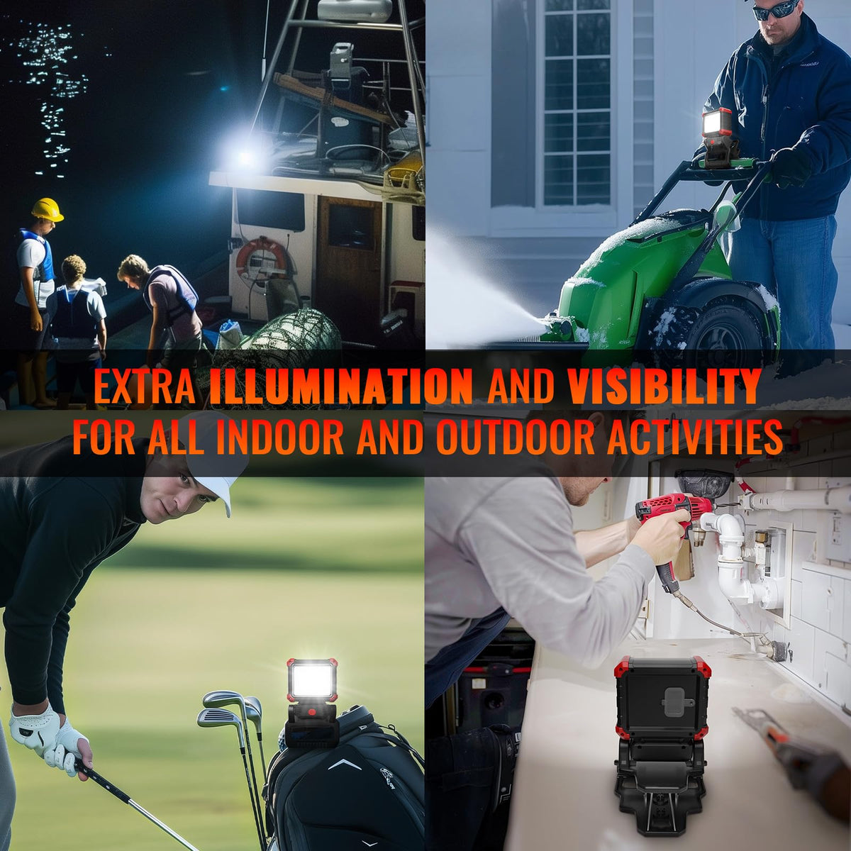 Easymaxx clamp-on light with handle clips to metal surfaces quickly