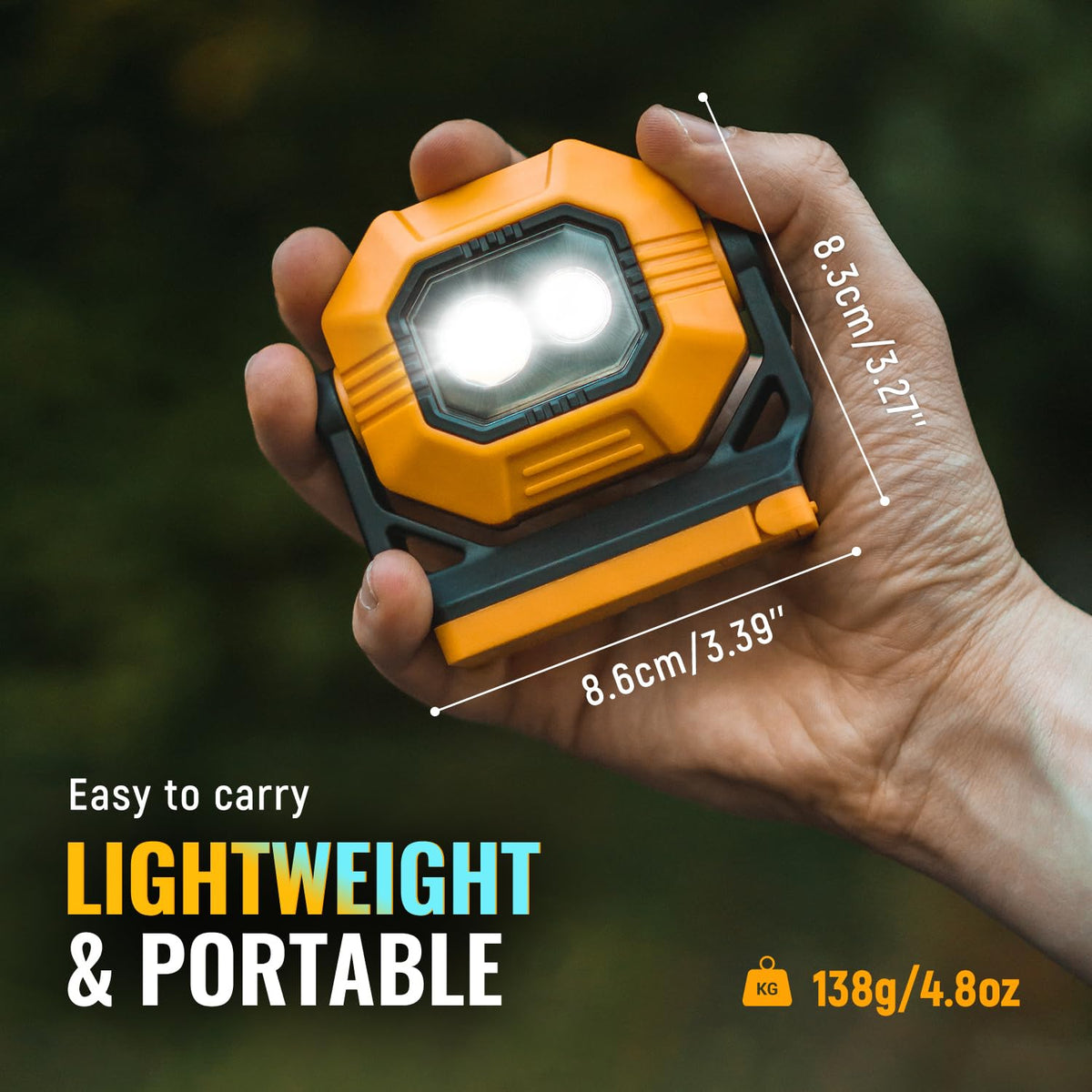 Easymaxx dual-mode light suits car repair, camping, and roadside emergencies.