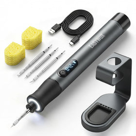 EasyWox cordless soldering iron with LED light for precise on-the-go repairs.