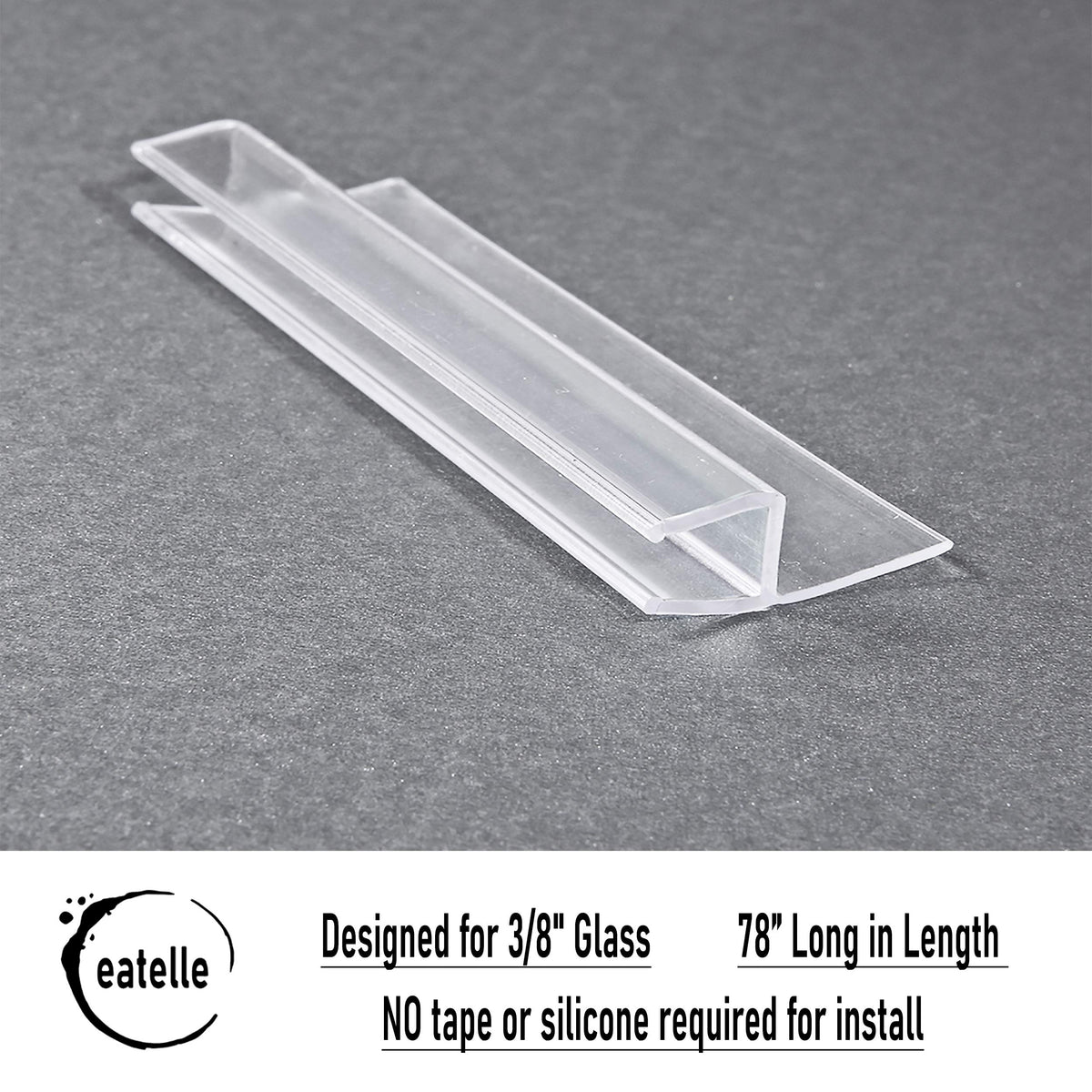 Eatelle Polycarbonate H-Jamb offers durable protection for your shower enclosure