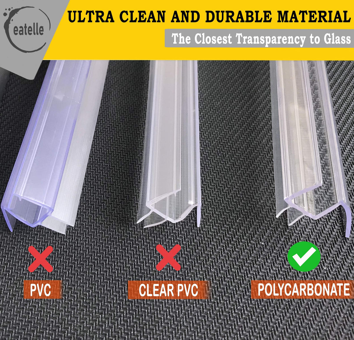 Eatelle cuttable 5mm seal enables simple tailoring with a saw for fit.