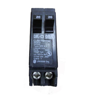 Eaton BD2020 duplex breaker label view for quick identification and easier replacement