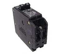Eaton BD2020 duplex breaker side view highlighting space-efficient profile for panels
