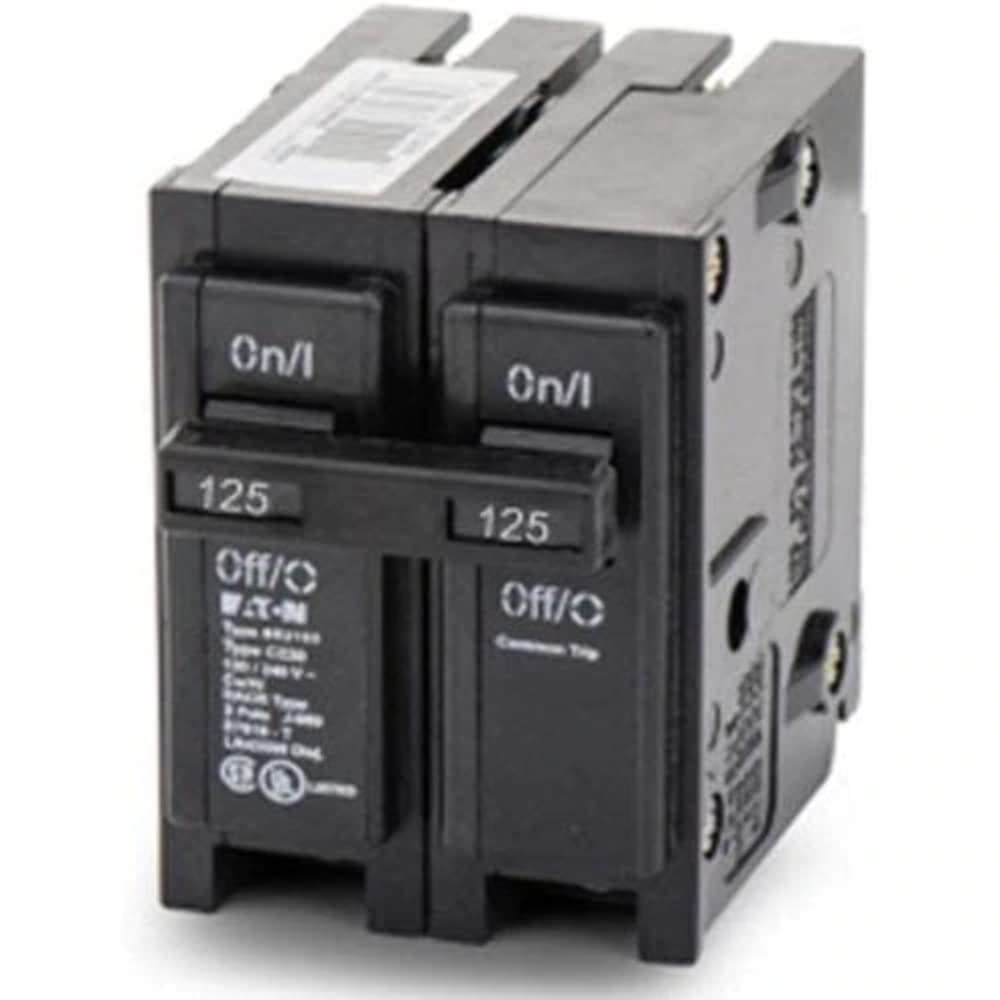 Eaton BR2125 double-pole breaker for 120/240V service, ideal for replacement or added capacity.