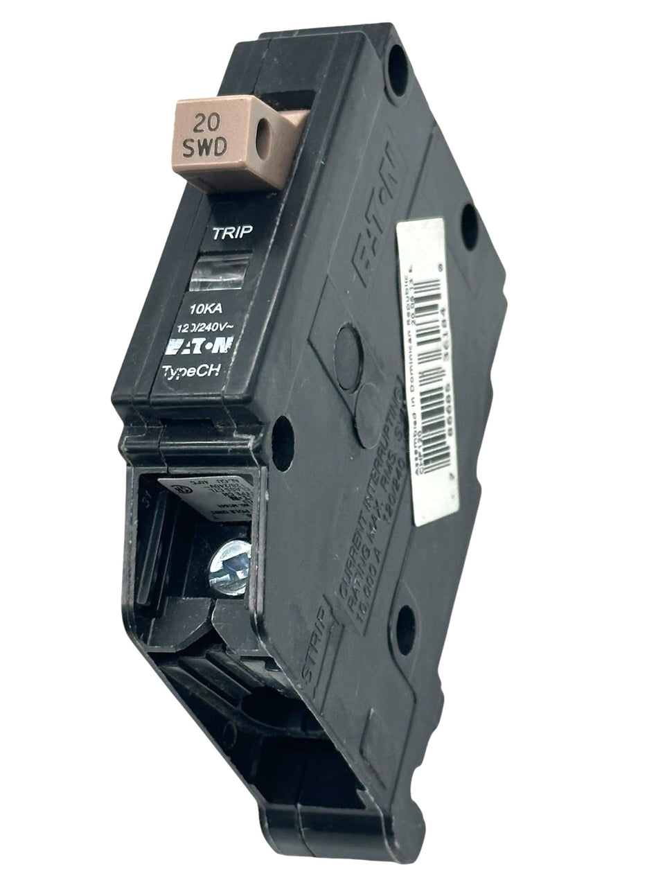 Eaton Cutler Hammer CHF120 1-pole 20A front view with status indicator