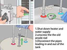 Eau compatible with GE Rheem Reliance and Kenmore heaters using ¾ inch NPT