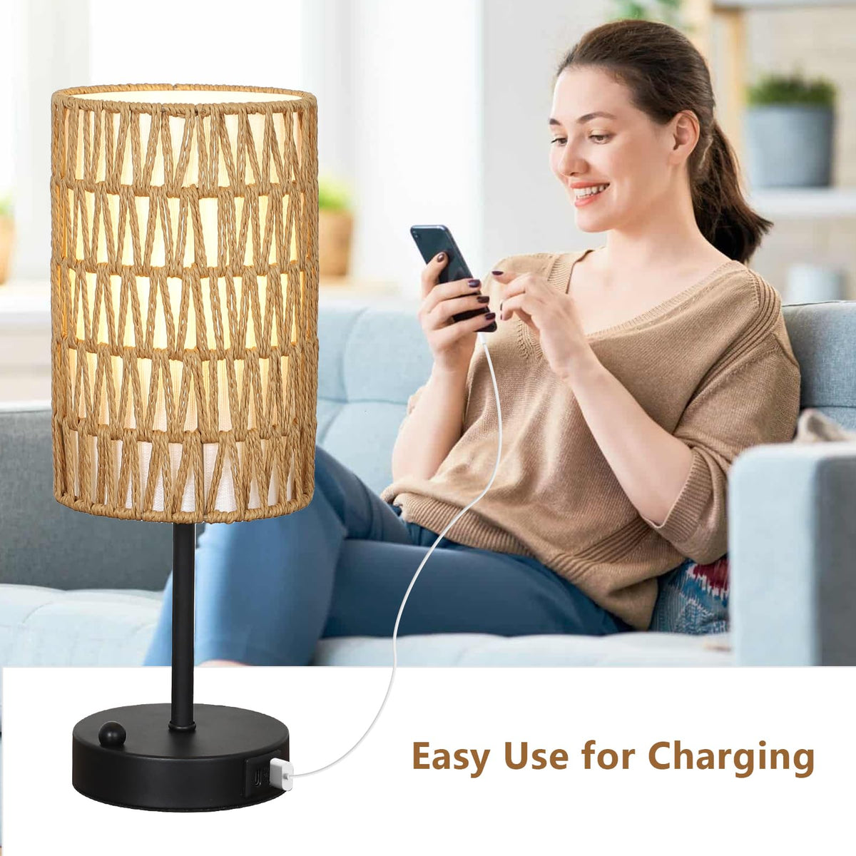 Eayaya compact nightstand lamp fits small spaces beautifully