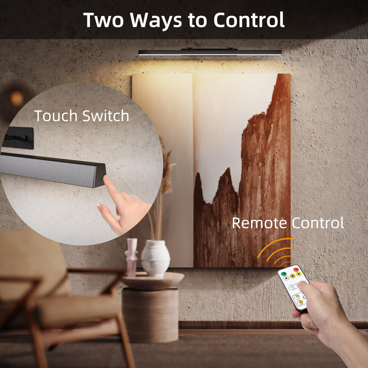 EAYOYAE three light modes from warm to cool tones for art display