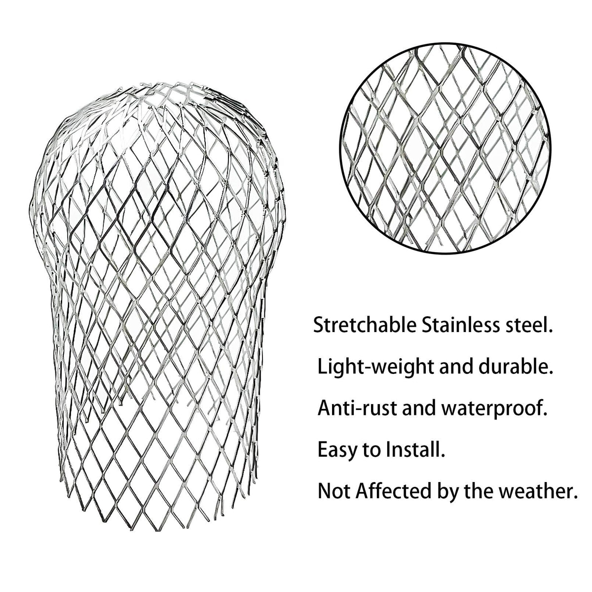 Durable aluminium downspout guard by EBaokuup protects gutters from leaves.