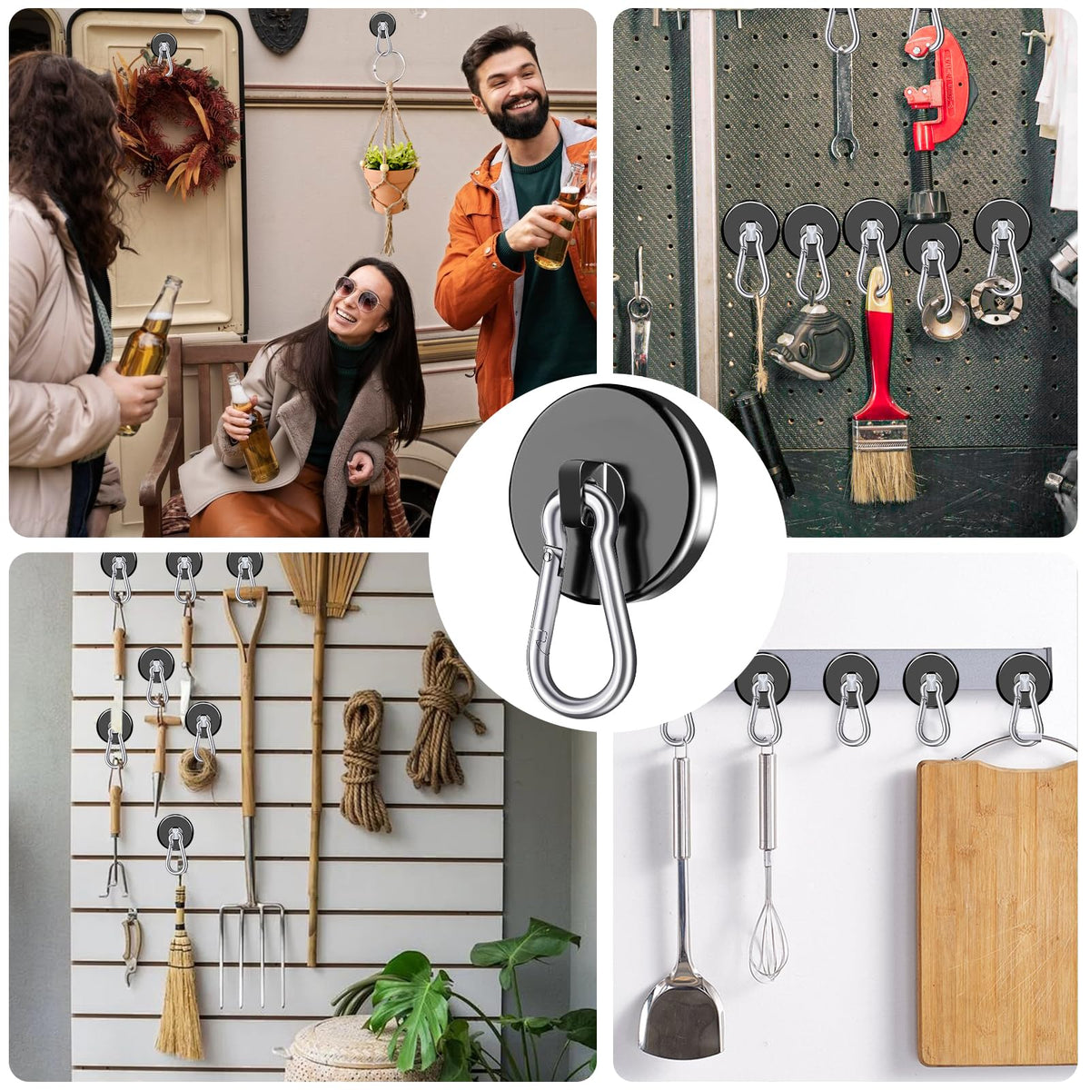 ebavite 12-pack magnetic hooks for versatile home organization