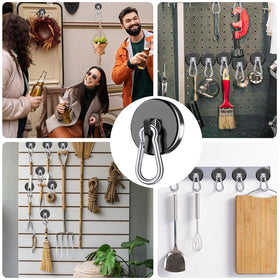 ebavite 12-pack magnetic hooks for versatile home organization