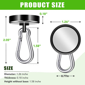 ebavite swivel carabiner magnetic hook demonstrating versatile hanging