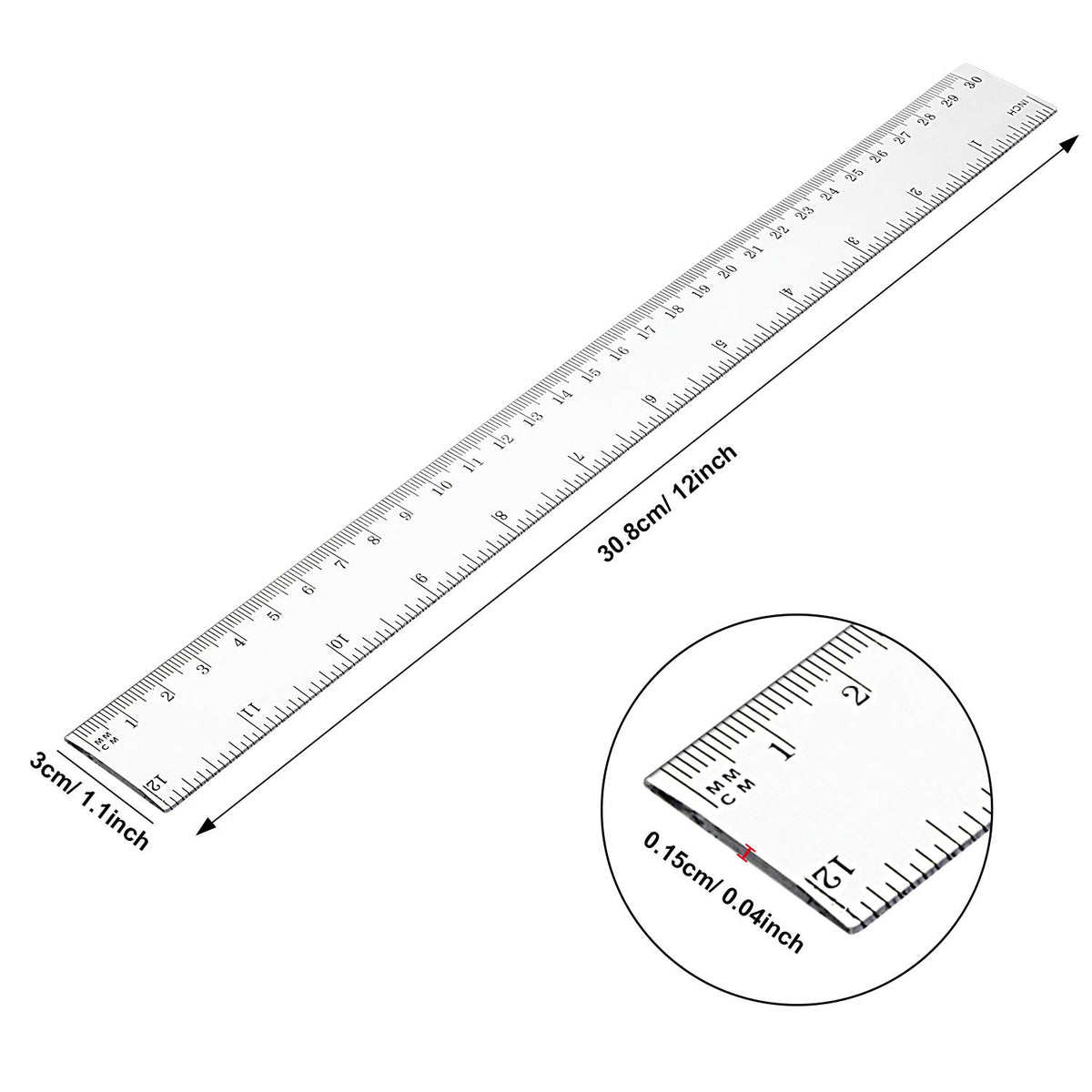 EBOOT clear ruler backpack-desk-storage keeps math tools organized and handy.