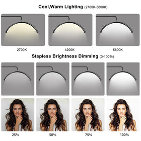 ebrlaxin Cool and Warm Light Settings support versatile beauty work