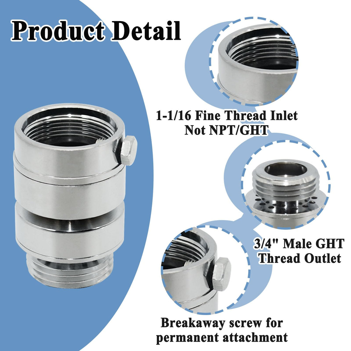Ebrmeiwo unit with easy installation for quick outdoor plumbing updates.