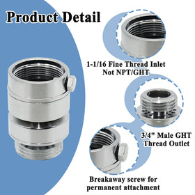 Ebrmeiwo unit with easy installation for quick outdoor plumbing updates.