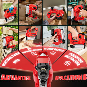 Ecarke 18-gauge nails three-quarter to two-inch for versatile fastening.