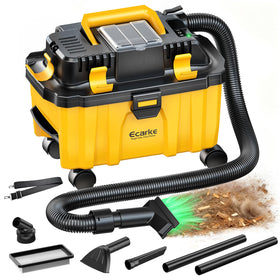 Ecarke 2.5 gal cordless vacuum with compact tank for easy storage and quick cleanups.