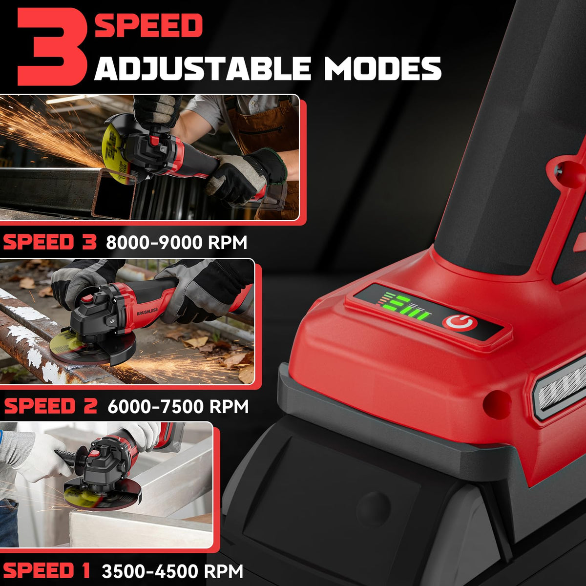 58-11 inch arbor compatibility with a wide range of discs for Ecarke grinder.