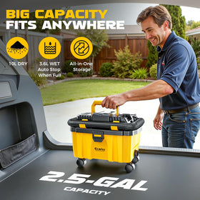 Ecarke attachments set includes wide nozzle, crevice, sofa, and round brushes.