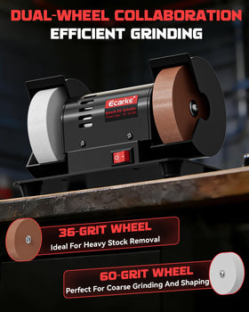 Ecarke grinder sharpening knives and drills with stable bevels