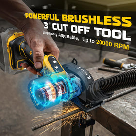 Depth adjustment scale up to 22 mm for precise cuts in various materials.