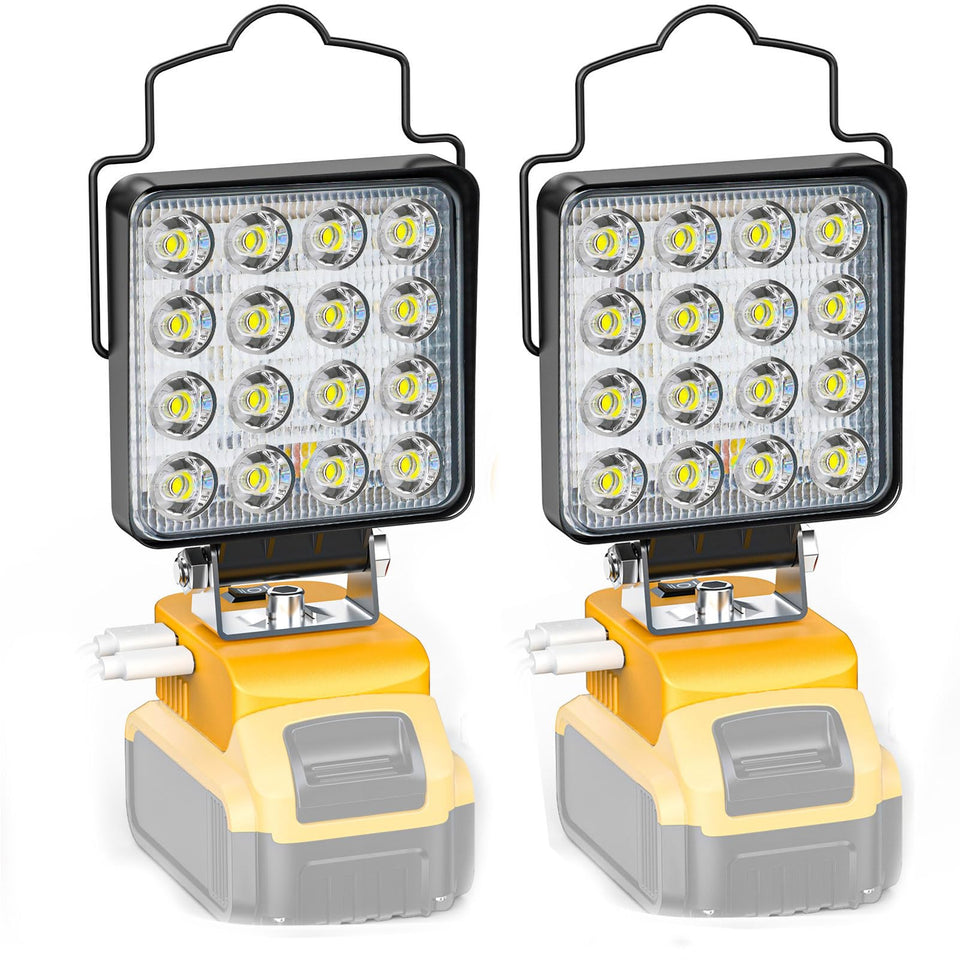 Ecarke DeWalt 20V compatible light, ideal for cordless garage projects.
