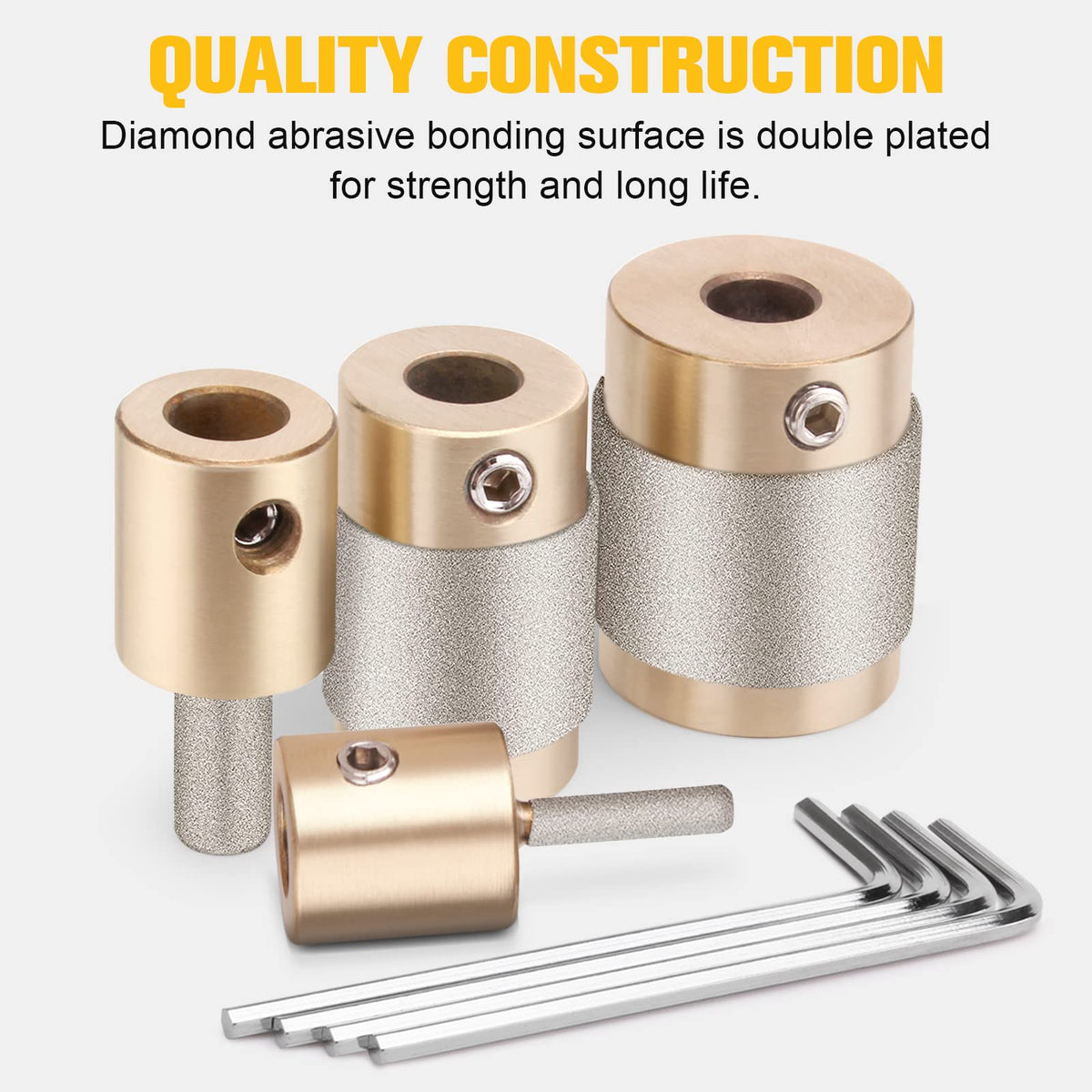 Ecarke diamond grinder bit head 1/8-inch perfect for fine curves and small holes.