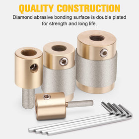 Ecarke diamond grinder bit head 1/8-inch perfect for fine curves and small holes.