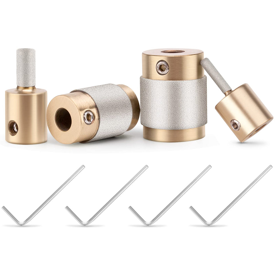 Ecarke diamond grinder bit head 1-inch for precise stained glass shaping and drilling.