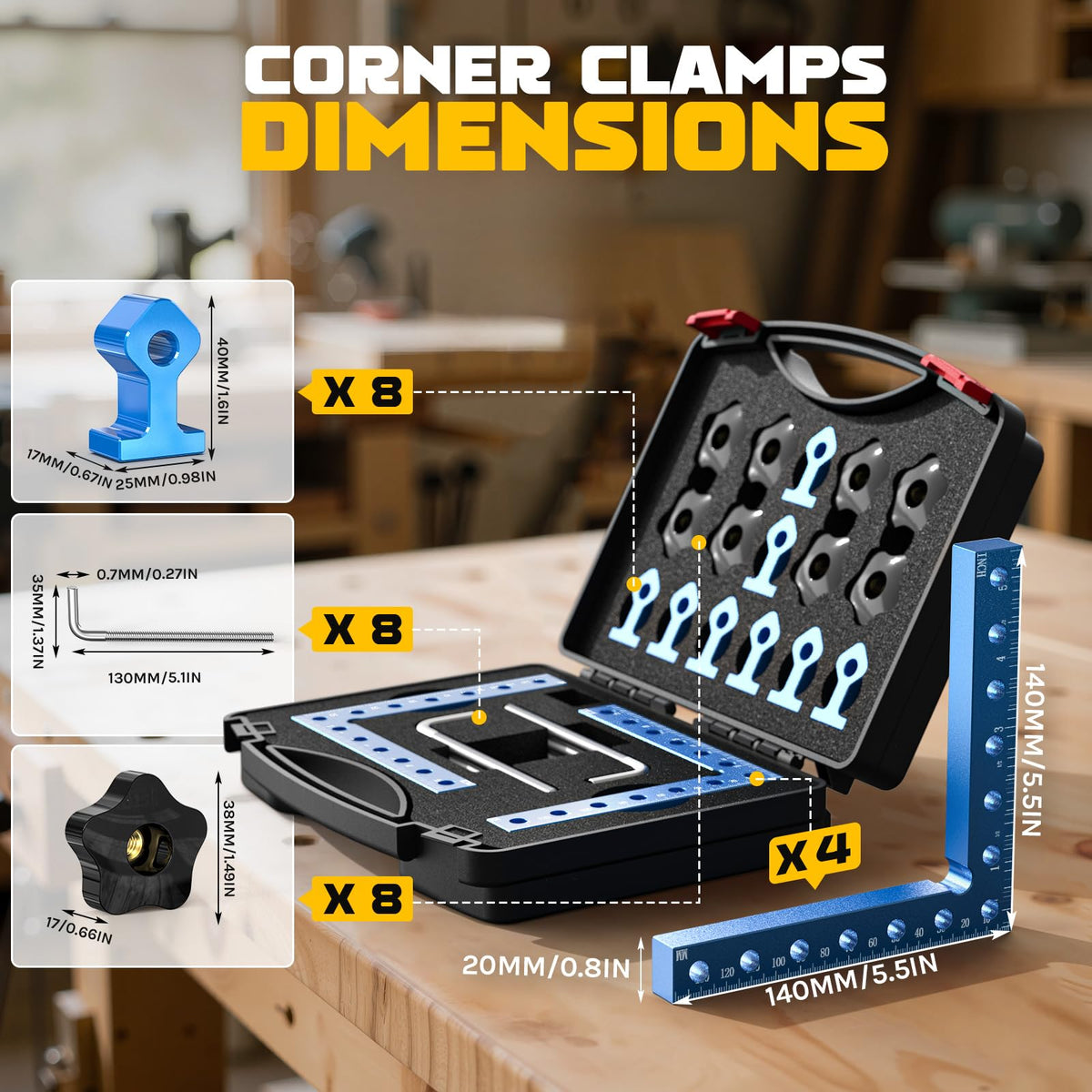 Ecarke dual-scale angles speed up cabinet and drawer build measurements.