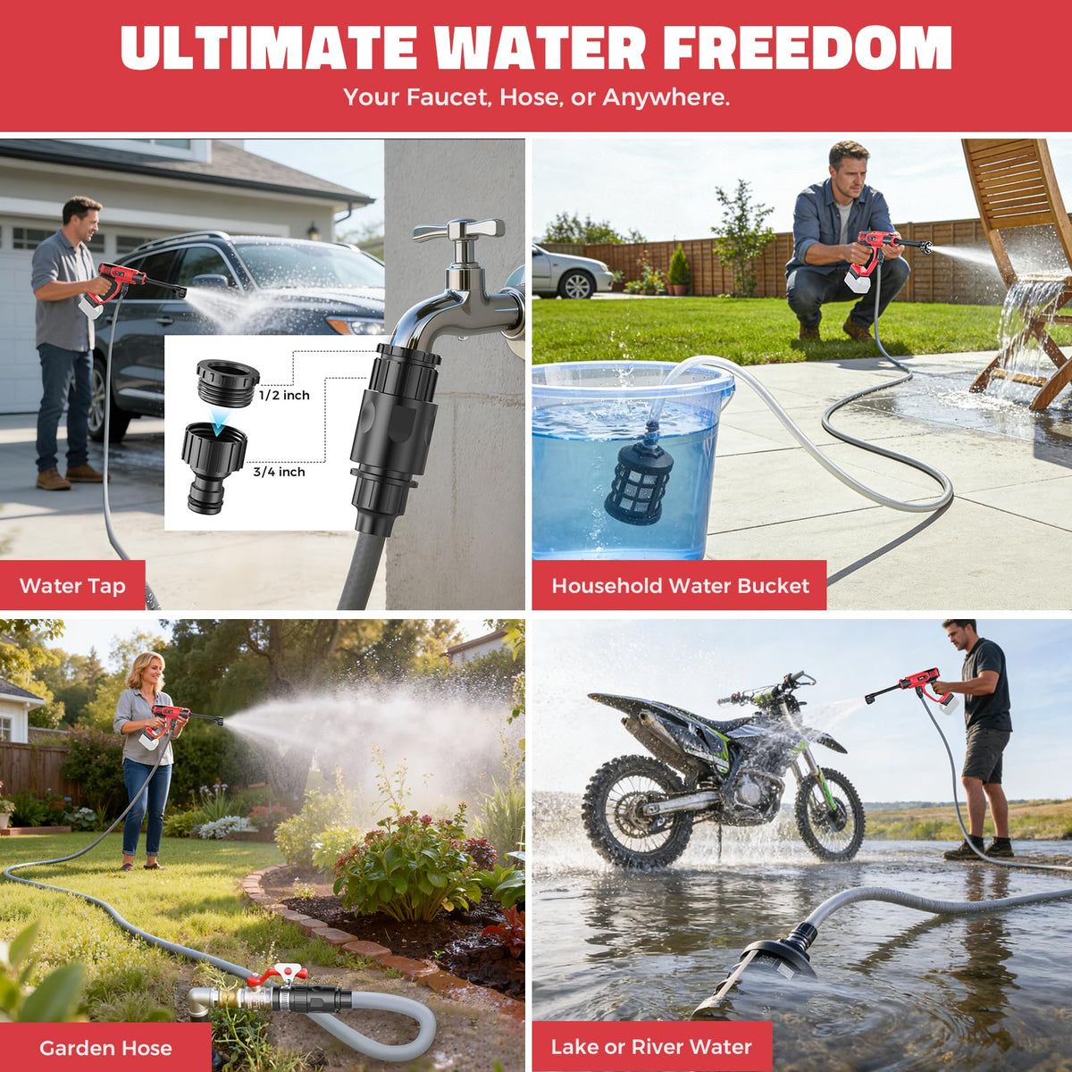 Ecarke ergonomic grip enhances comfort during extended scrubbing.