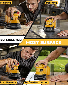 Ecarke ergonomic design supports comfortable two handed sanding sessions