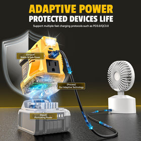 Ecarke inverter featuring two USB ports for quick charging on the go