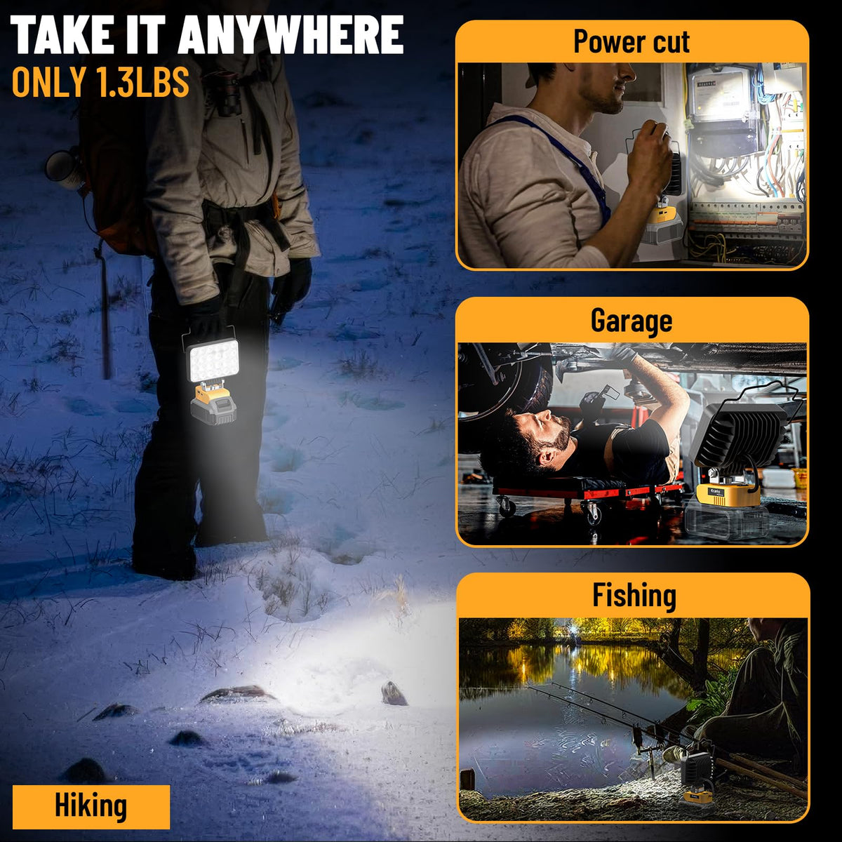 Ecarke safety-protected light guards battery health during long sessions.