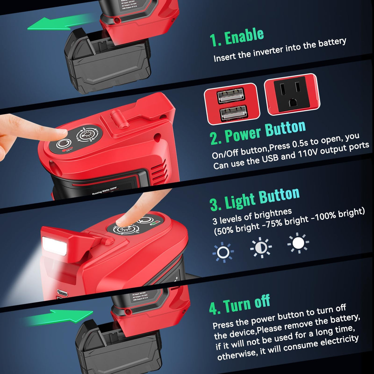 Ecarke low voltage protection keeps your battery safe during use