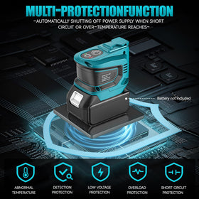 Ecarke Makita 18V inverter USB ports ready to charge devices on the go