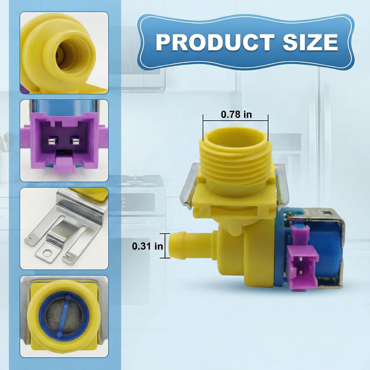 ECHASL WD15X27703 valve-inlet closeup highlights leak-resistant fittings and seals