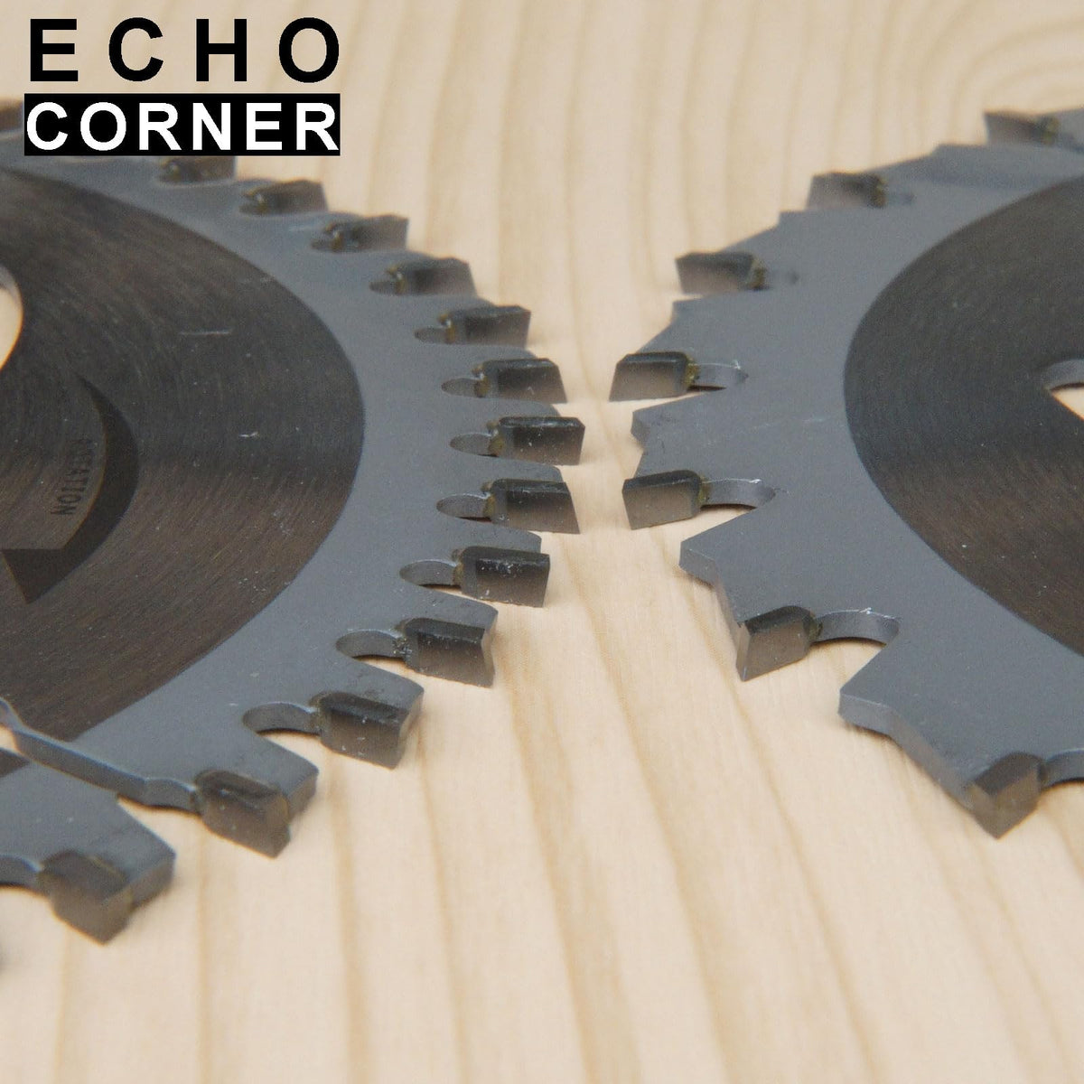 Echo Corner 24-tooth ripping blade in action for fast wood throughcuts.