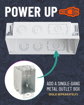 ECHOGEAR 9in-wall media box surface is paintable to match the wall color.