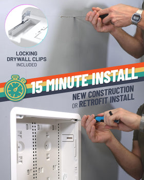 ECHOGEAR supports Apple TV and Roku in a single wall-mounted enclosure.