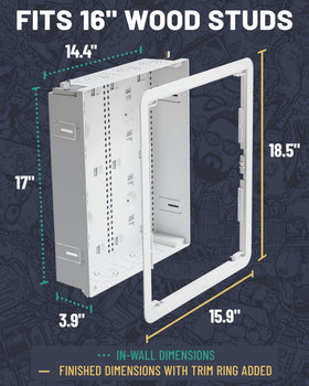 ECHOGEAR fits between 16-inch studs for straightforward installation.