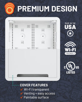 ECHOGEAR WiFi-friendly materials preserve signal while concealing devices.