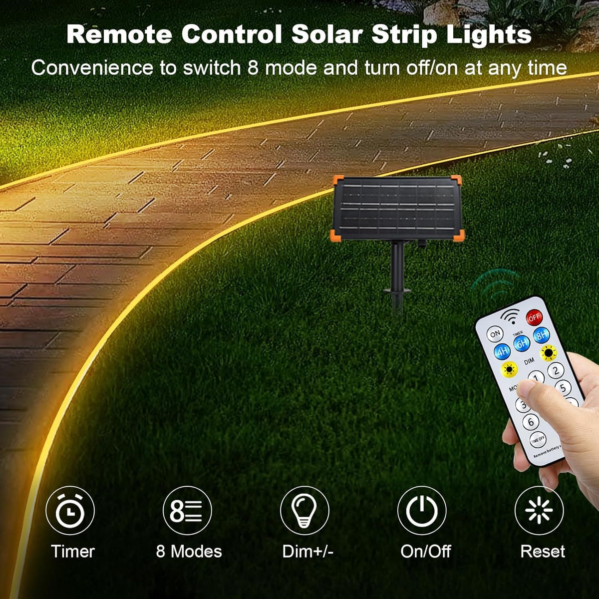 echosari 50ft solar strip lights by the pool creating relaxing ambience